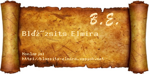 Blázsits Elmira névjegykártya